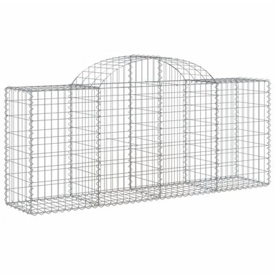 vidaXL Obokane gabion košare 4 kosi 200x50x80/100 cm pocinkano železo