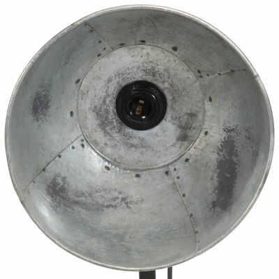 vidaXL Stoječa svetilka 25 W vintage srebrna 30x30x100-150 cm E27