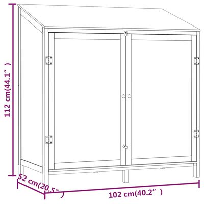 vidaXL Vrtna lopa bela 102x52x112 cm trden les jelke