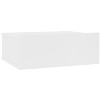 vidaXL Stenska nočna omarica bela 40x30x15 cm iverna plošča