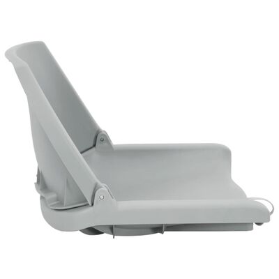 vidaXL Zložljiv sedež za čoln 4 kosi siva