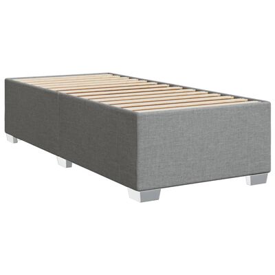 vidaXL Box spring postelja z vzmetnico svetlo siva 80x200 cm blago