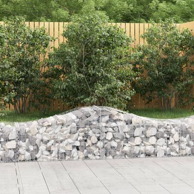 vidaXL Obokane gabion košare 15 kosov 200x50x40/60 cm pocinkano železo