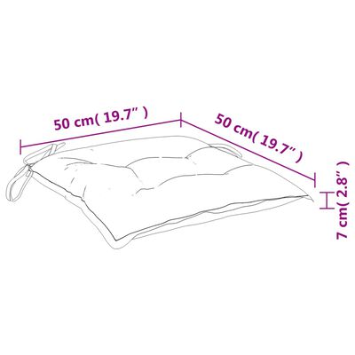 vidaXL Blazine za palete 4 kosi rdeče 50x50x7 cm oxford tkanina