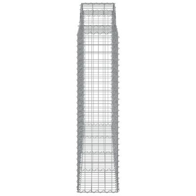 vidaXL Obokane gabion košare 6 kosov 200x50x160/180cm pocinkano železo