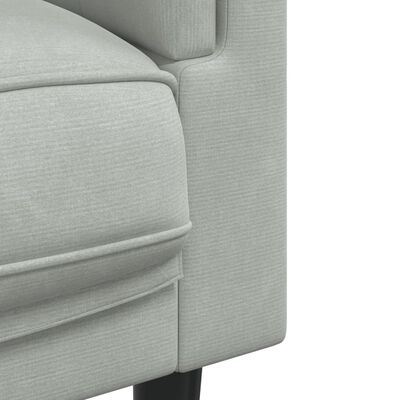 vidaXL Sedežna garnitura 3-delna z vzglavniki svetlo siv žamet