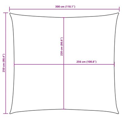 vidaXL Senčno jadro oksford blago pravokotno 2,5x3 m bež