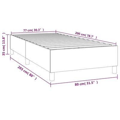 vidaXL Posteljni okvir svetlo siv 80x200 cm blago