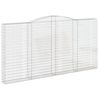 vidaXL Obokane gabion košare 6 kosa 400x30x200/220 cm pocinkano železo