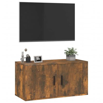 vidaXL Stenska TV omarica dimljen hrast 80x34,5x40 cm