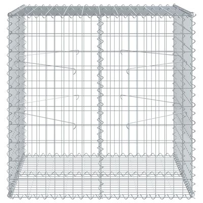 vidaXL Gabionska košara s pokrovom 100x100x100 cm pocinkano železo