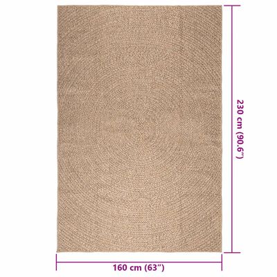 vidaXL Preproga ZIZUR 160x230 cm videz jute notranja in zunanja