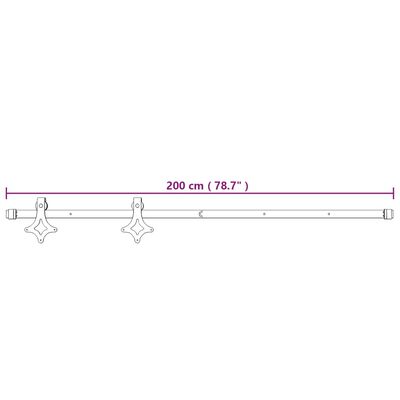 vidaXL Drsna vrata s kompletom vodil 85x210 cm trdna borovina