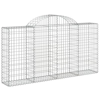 vidaXL Obokane gabion košare 30kosov 200x30x100/120cm pocinkano železo