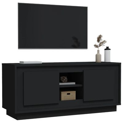 vidaXL TV omarica črna 102x35x45 cm inženirski les