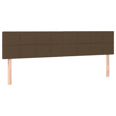 vidaXL Box spring postelja z vzmetnico temno rjava 180x200 cm blago