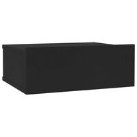 vidaXL Stenska nočna omarica črna 40x30x15 cm inženirski les