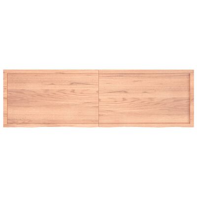 vidaXL Mizna plošča sv. rjava 200x60x(2-6)cm obdelana trdna hrastovina