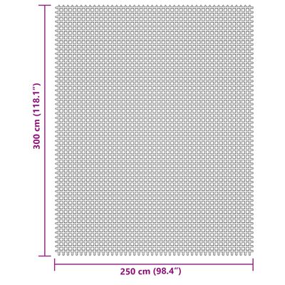 vidaXL Podloga za kampiranje svetlo siva 3x2,5 m