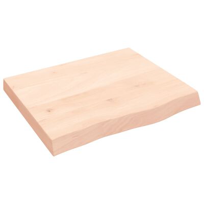 vidaXL Mizna plošča 60x50x(2-6) cm neobdelana trdna hrastovina