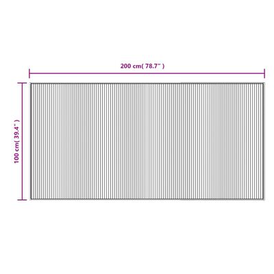 vidaXL Preproga pravokotna rjava 100x200 cm bambus