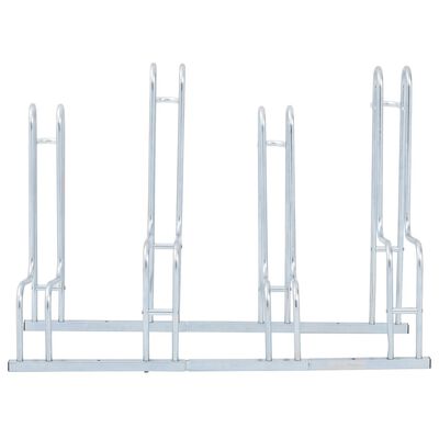vidaXL Stojalo za kolo za 4 kolesa prostostoječe pocinkano jeklo