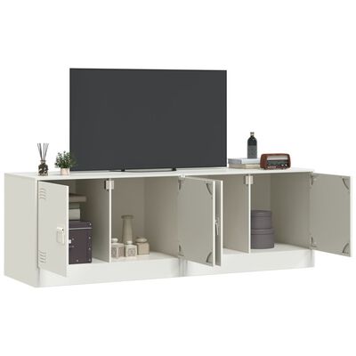 vidaXL TV omarica 2 kosa bela 67x39x44 cm jeklo