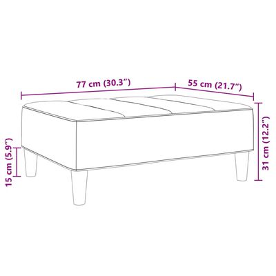 vidaXL Stolček za noge temno zelen 77x55x31 cm žamet