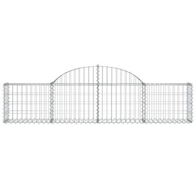 vidaXL Obokane gabion košare 4 kosi 200x30x40/60 cm pocinkano železo