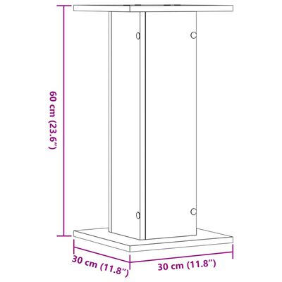 vidaXL Stojalo za rastline 2 kosa betonsko sivo 30x30x60 cm inž. les