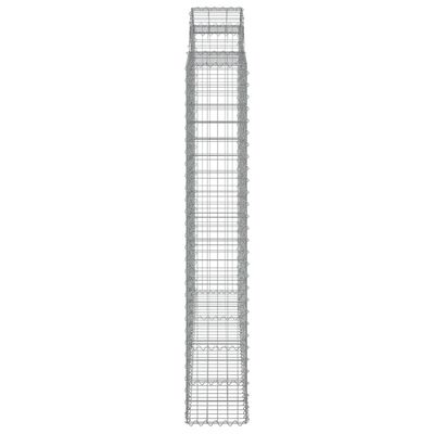 vidaXL Obokane gabion košare 3 kosi 200x50x180/200 cm pocinkano železo