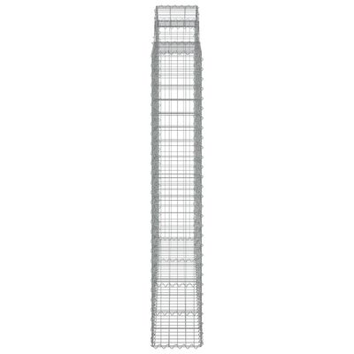 vidaXL Obokane gabion košare 5 kosov 200x30x180/200cm pocinkano železo