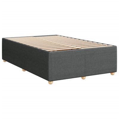 vidaXL Box spring postelja z vzmetnico temno siva 120x190 cm blago