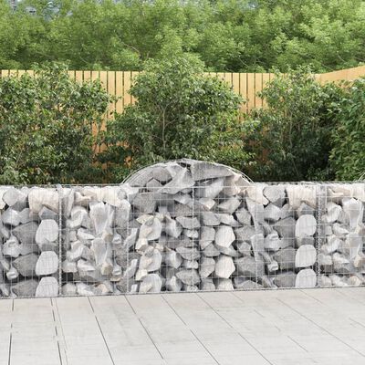 vidaXL Obokane gabion košare 4 kosi 200x50x80/100 cm pocinkano železo