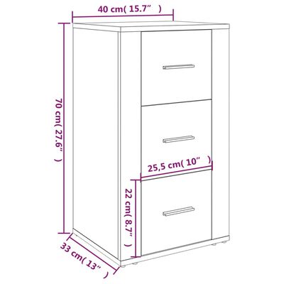 vidaXL Komoda betonsko siva 40x33x70 cm inženirski les