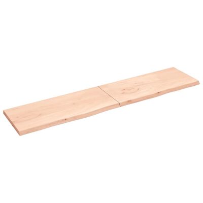 vidaXL Kopalniški pult 220x50x(2-4) cm neobdelan trden les