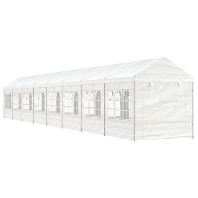 vidaXL Paviljon s streho bel 17,84x2,28x2,69 m polietilen