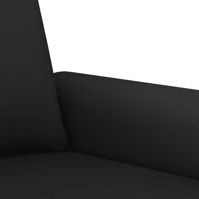 vidaXL Sedežna garnitura 3-delna z blazinami črn žamet