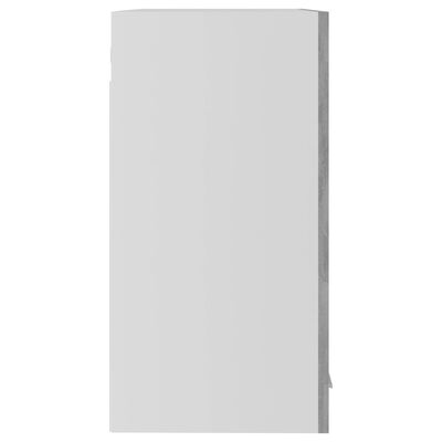 vidaXL Viseča steklena omarica betonsko siva 60x31x60cm inženirski les