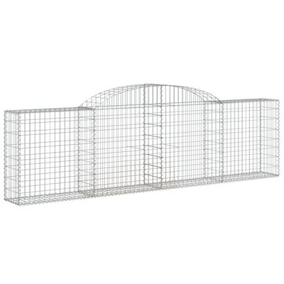 vidaXL Obokane gabion košare 7 kosov 300x30x80/100 cm cinkano železo