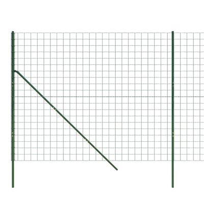 vidaXL Ograja iz žične mreže zelena 2,2x25 m pocinkano jeklo