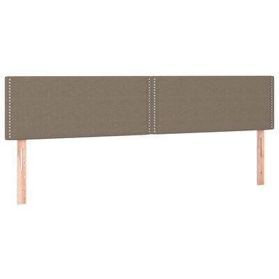 vidaXL Box spring postelja z vzmetnico taupe 160x200 cm blago