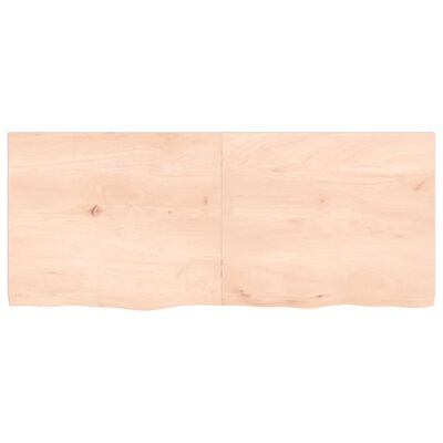 vidaXL Mizna plošča 120x50x(2-4) cm neobdelana trdna hrastovina