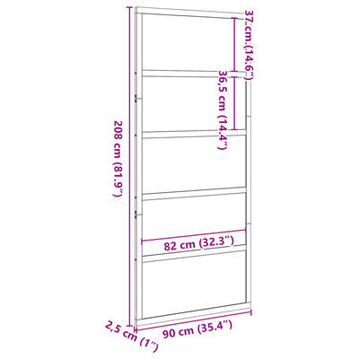 vidaXL Hlevska vrata bela 90x208 cm trdna borovina