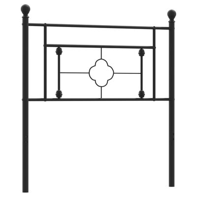 vidaXL Kovinsko posteljno vzglavje črno 100 cm