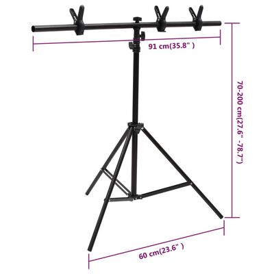 vidaXL Komplet za foto studio z lučmi in ozadjem