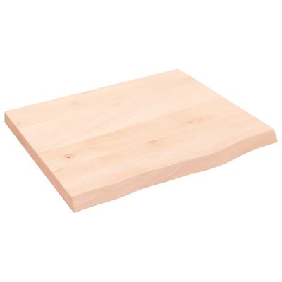 vidaXL Mizna plošča 60x50x(2-4) cm neobdelana trdna hrastovina