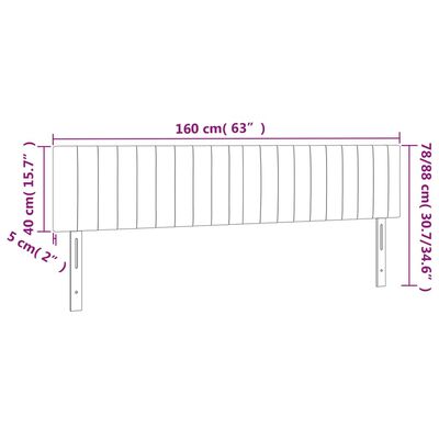 vidaXL Posteljno vzglavje 2 kosa modro 80x5x78/88 cm blago