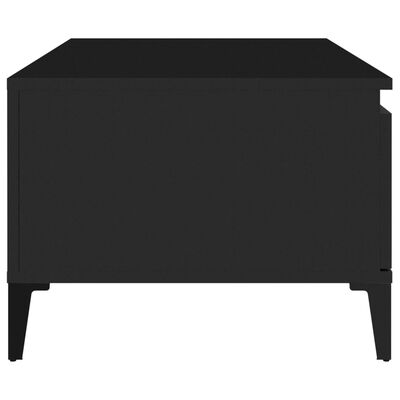 vidaXL Klubska mizica črna 90x50x36,5 cm inženirski les