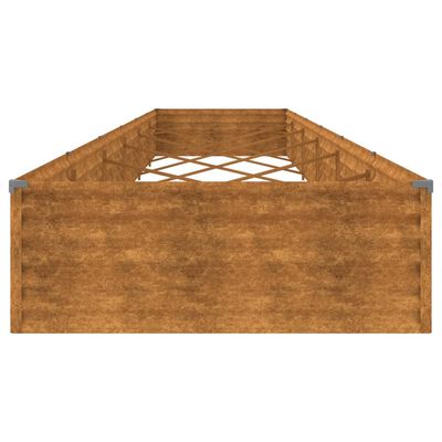 vidaXL Vrtna visoka greda 579x100x36 cm corten jeklo